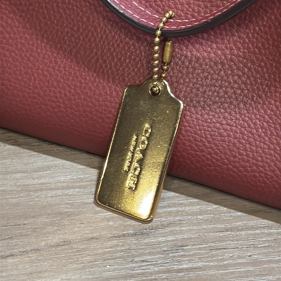 Coach (72673) Reversible Burgundy/Pink Pebbled Leather Town Tote Bag W/COA - Picture 17 of 17